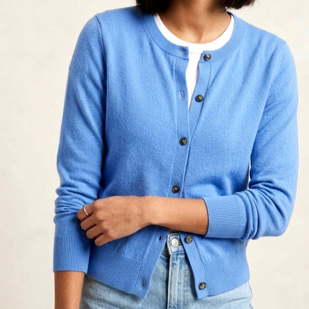 GAP Essential Button-Front Cardigan Sweater | Cornflower Blue | NWT Size S